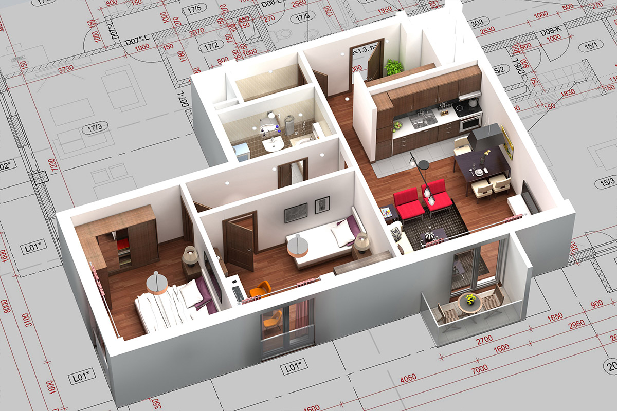 3D apartment plans